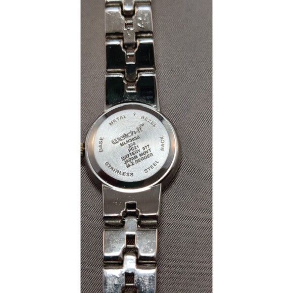 Ladies Watch-It Silver Tone Link Bracelet Analog Watch MLN3038 7" New Battery - Picture 13 of 14
